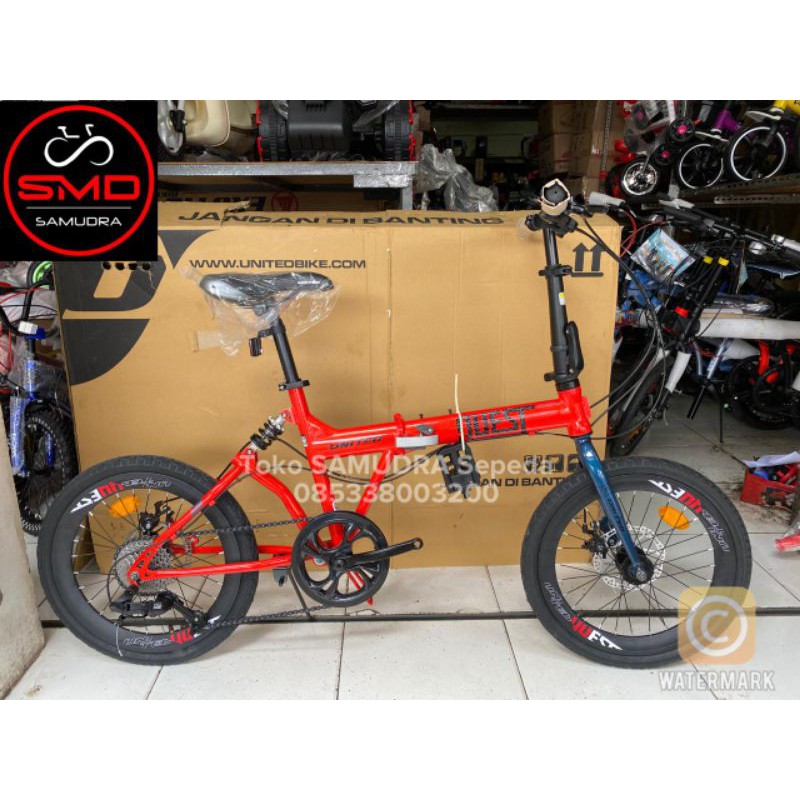 Sepeda Lipat Anak dan Dewasa 20 United Quest Suspensi 2021 Murah Folding Bike Bandung