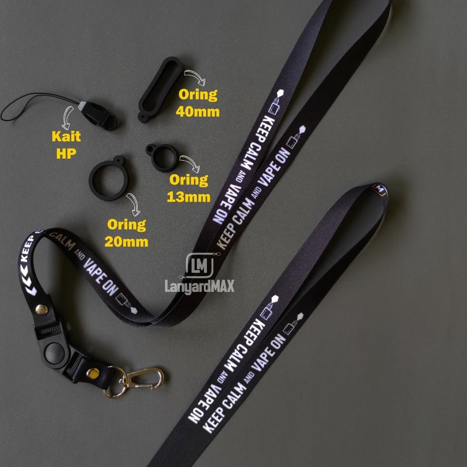 

NEW 8039 Lanyard Keep Calm Vp On by LanyardMax 1,5cm ㊤