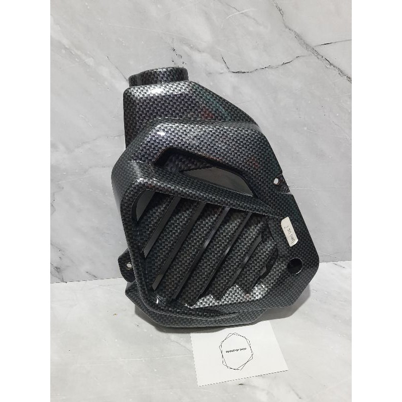 Cover radiator Vario 125 carbon , Tutup Radiator Vario 125 Bohlam KZR