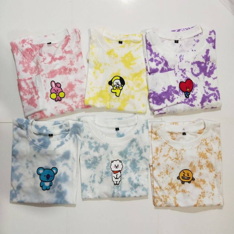 KAOS TIE DYE KARAKTER BT21