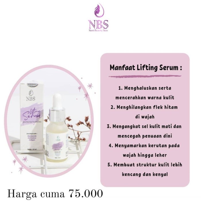 NBS Skincare Paket Ultimate Serum Cream Wajah Glowing BPOM Noni Beauty Skin