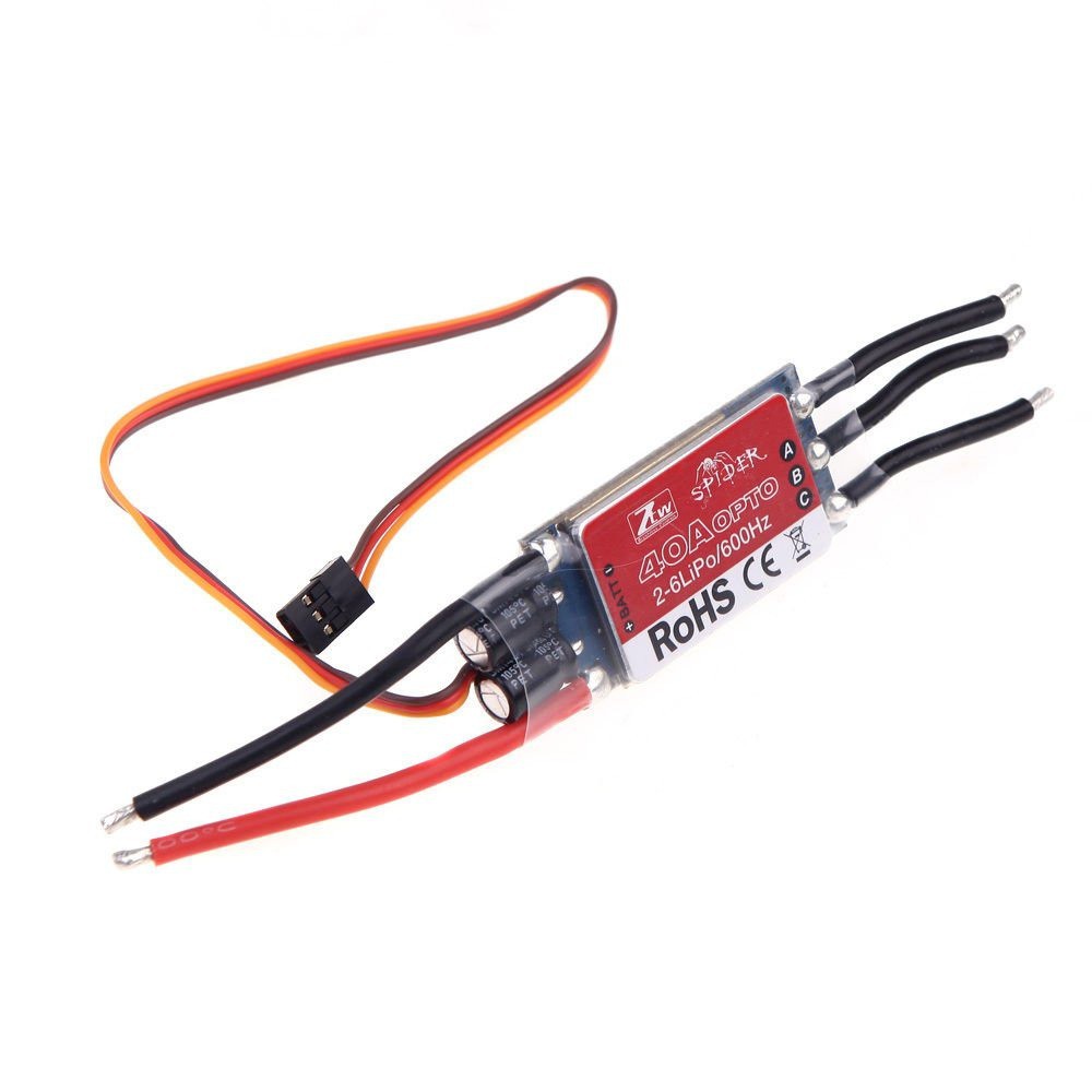 ZTW Spider Series 40A OPTO Brushless Speed Controllor ESC 2 6S 600HZ