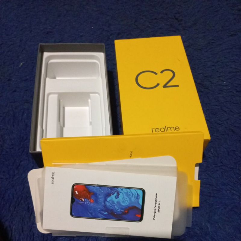 DUS BOX / KOTAK HP ORI REALME C2 + BUKU PANDUAN