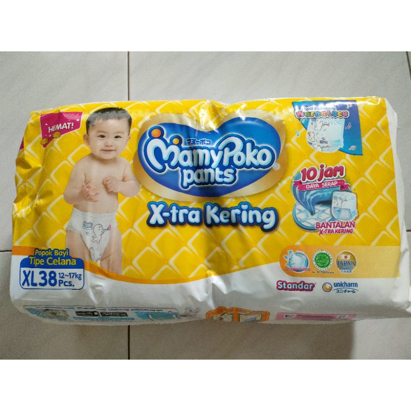 Jual pempers Mamy Poko pants Xtra kering Size XL38 | Shopee Indonesia