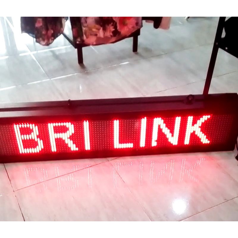 Running text 2 sisi 100cm x 20 cm