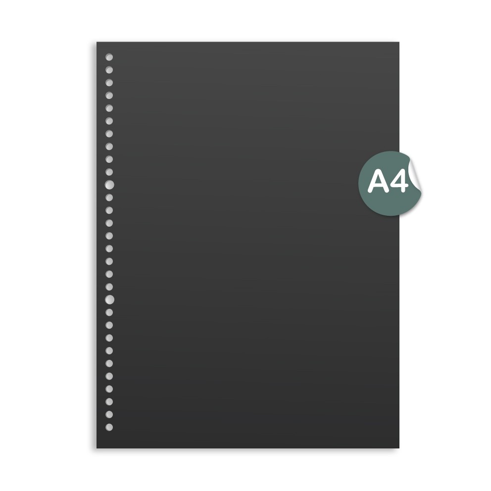 

bukuqu Loose leaf Hitam A4 80/210 gsm - Kertas file Black paper