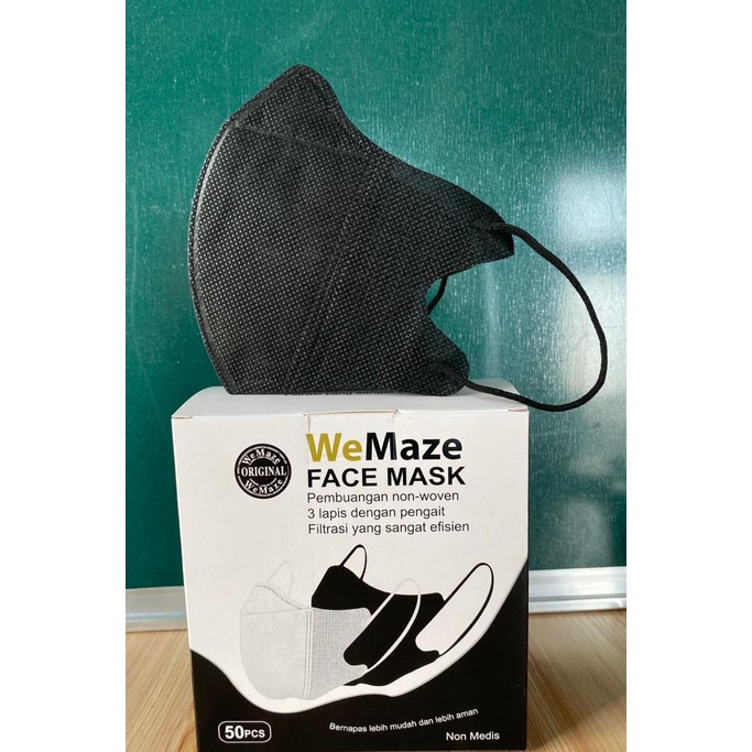 masker duckbill WEMAZE isi 50/MASKER DUCKBILL HITAM/MASKER DUCKBILL PUTIH/masker duckbill isi 50/ masker warna warni