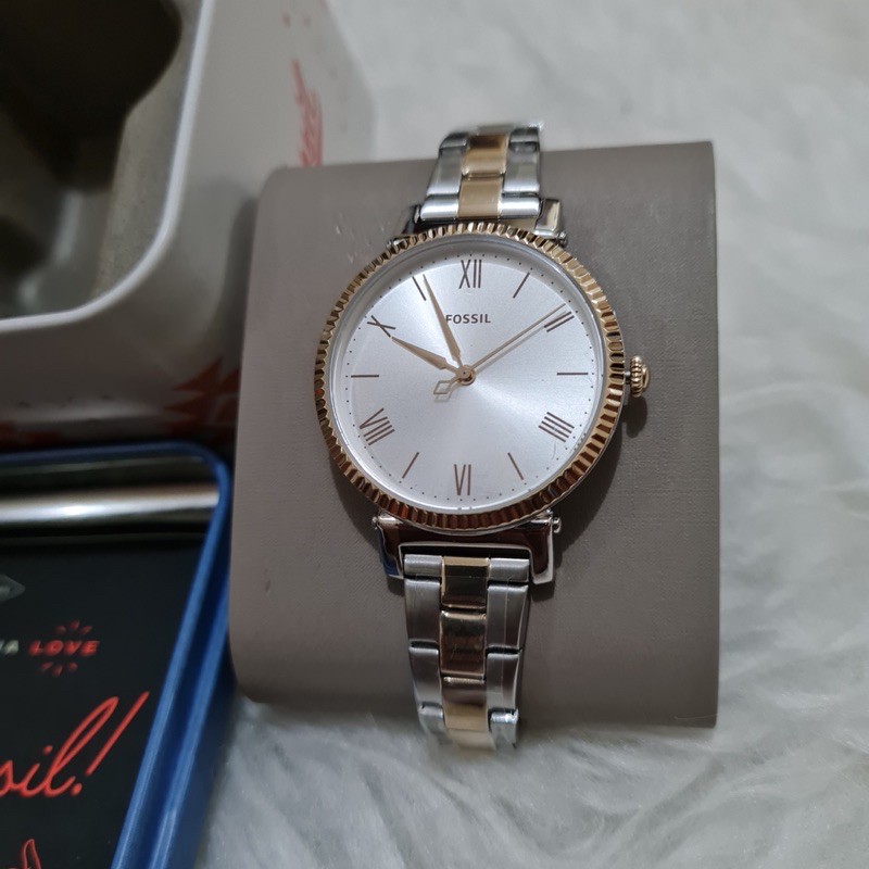 Fossil Watch Daisy Three-Hand Two-Tone Stainless Steel Watch ES4792