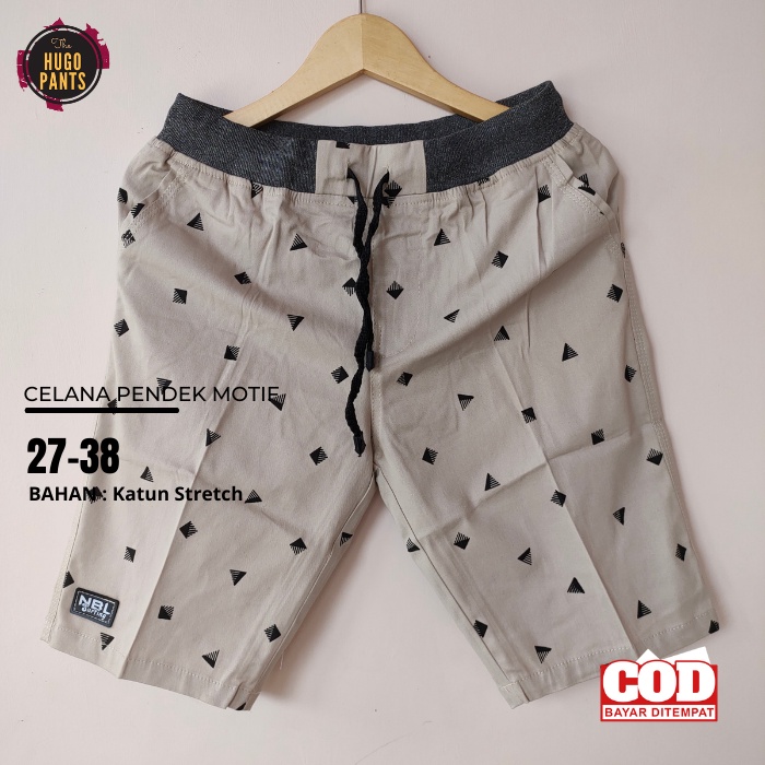 Celana Pendek Motif Chino Pria Distro Jumbo Bahan Chinos Pinggang Karet Rif Nbl Cowok Dewasa