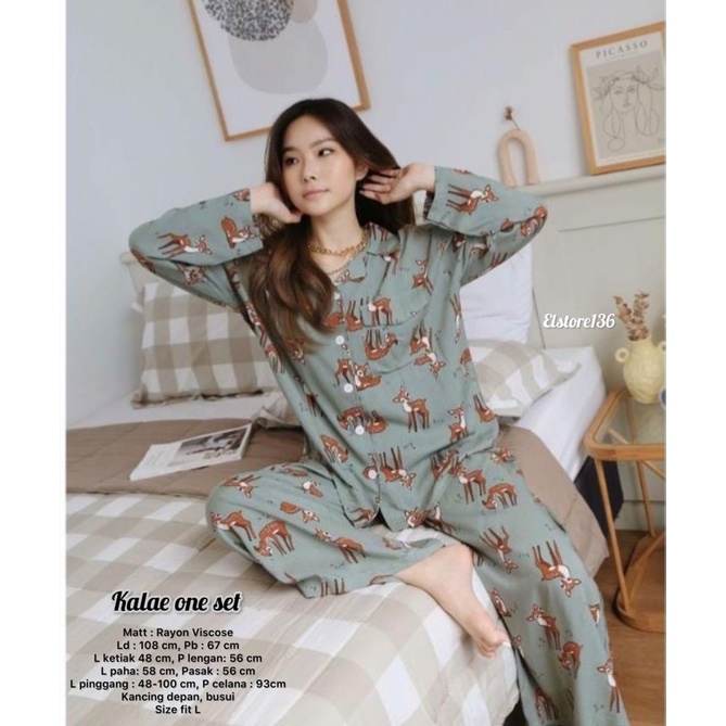 ONE SET RAYON PREMIUM / SETELAN RAYON DAILY ONE SET BAJU SETELAN WANITA-KALAE ONE SET