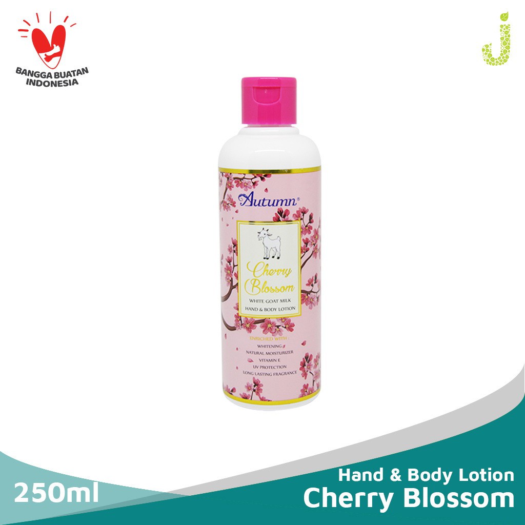 MINIGO Autumn Cherry Blossom White Goat Milk Hand &amp; Body Lotion - 250ml