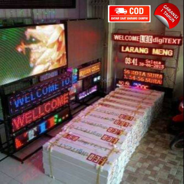 PROMO Running text tulisan berjalan lampu toko neon box