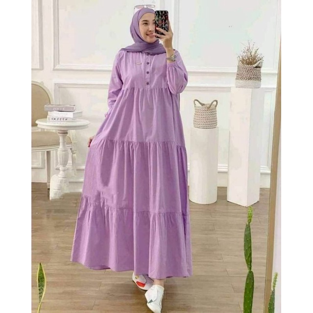 Gamis muslimah | gamis rayon premium | gamis midi fashion