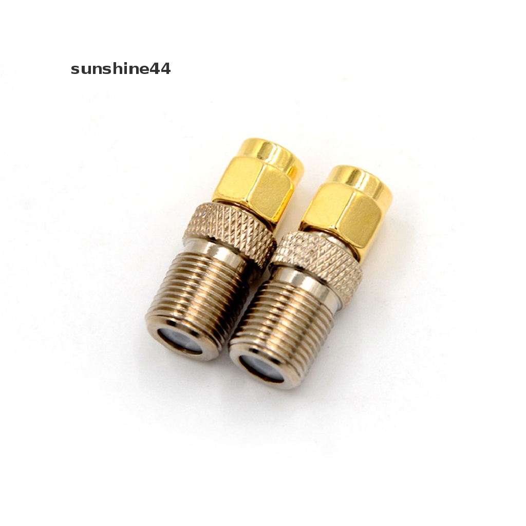 Sunshine Adapter Konektor Coaxial RF Lurus Jack F Female Ke SMA Male