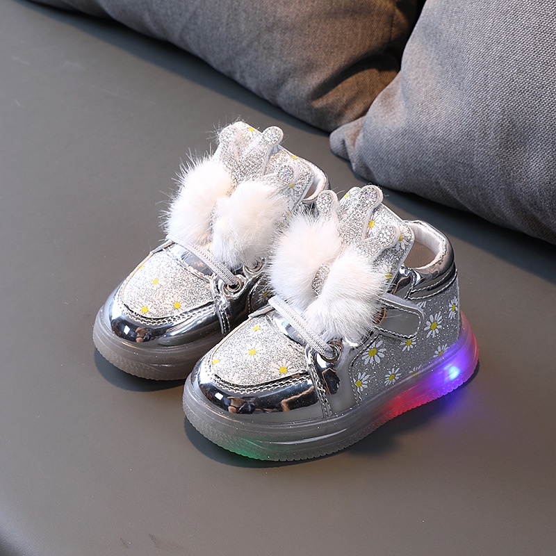 CHUBBI 16 Sepatu LED Anak Perempuan Fur Crown