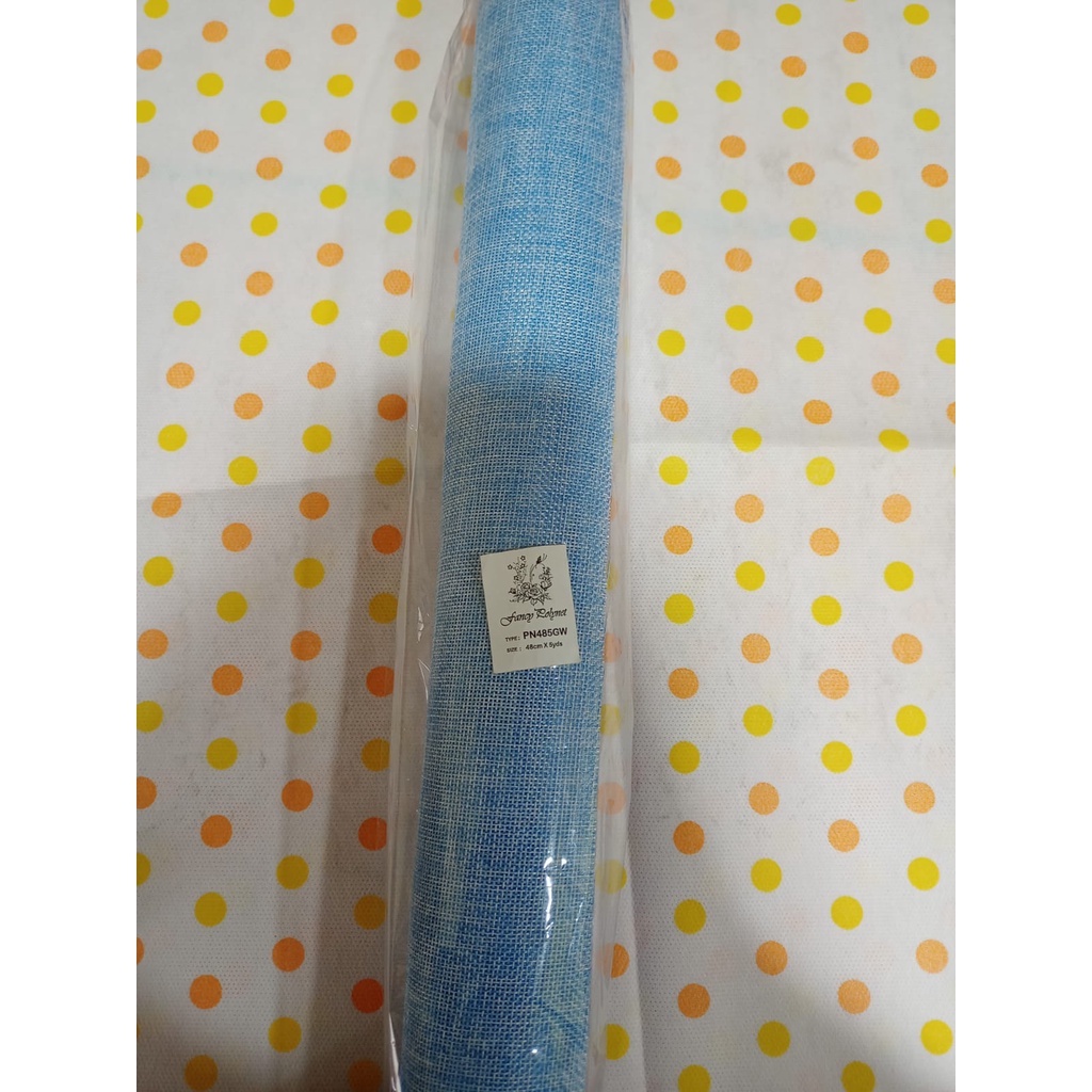 

Kain Goni Warna Biru Muda Per Roll warping bunga