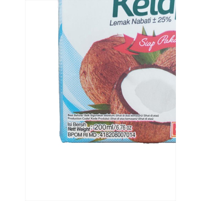 SANTAN KELAPA ROSE BRAND 200 ML - COCONUT MILK ROSEBRAND HALAL MUI