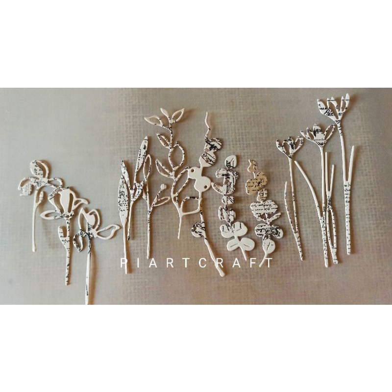 

Label Flower - Dies cut / cut dies Dekorasi DIY Scrapbook / Vintage journal / Diary / Bible Journal