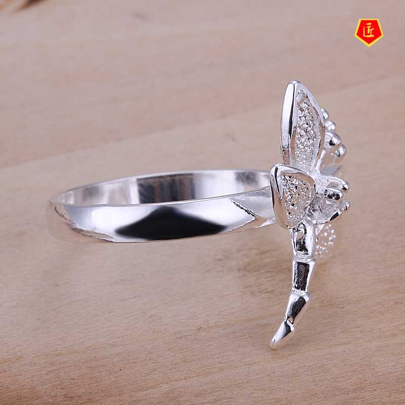 [Ready Stock]Fashion Creative 925 Silver Dragonfly Ring