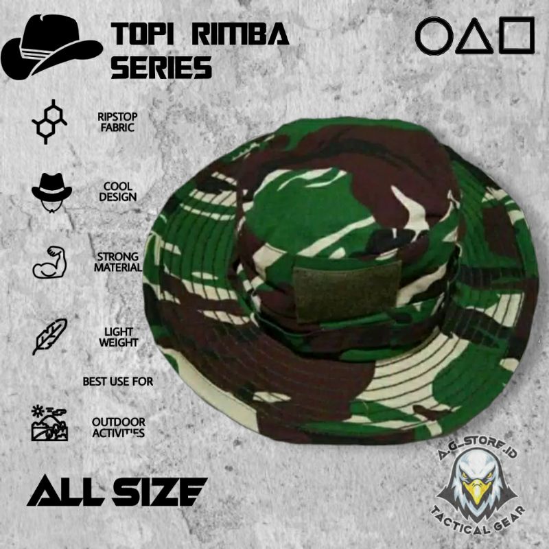 Topi Tactical Rimba Rekat Velcro