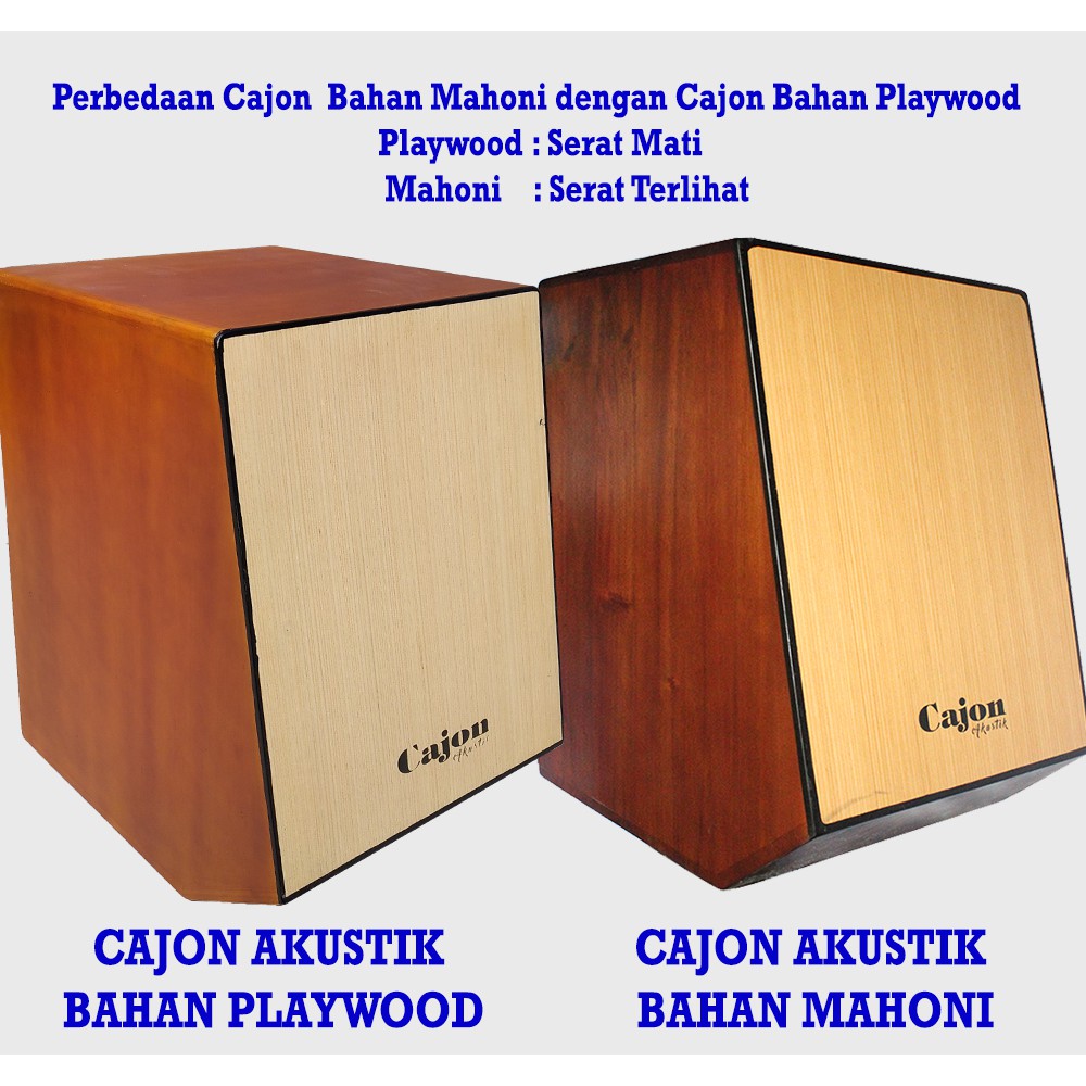 Cajon akustik elektrik Paket Hemat Bonus