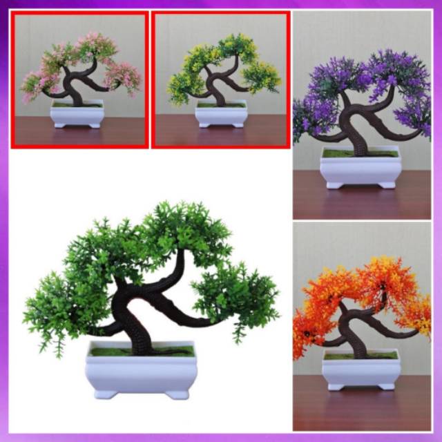 Tanaman Pohon Bonsai  Cabang Empat  Artificial Flower 