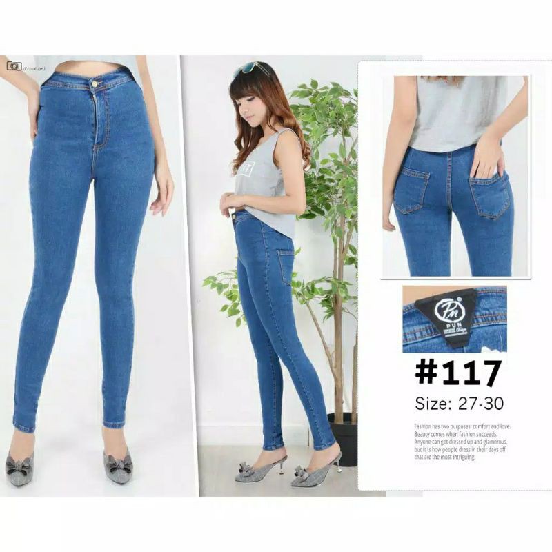 CELANA JEANS HW ICE BLUE