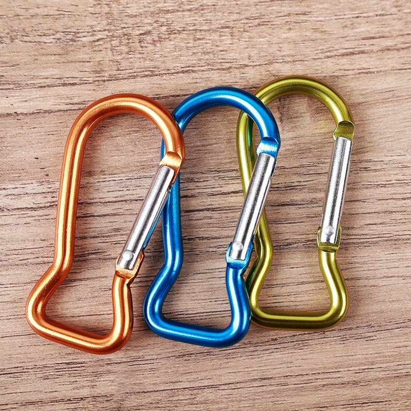 Carabiner Bentuk Ikan Bahan Aluminum Alloy Multifungsi Untuk Travel / Hiking / Camping