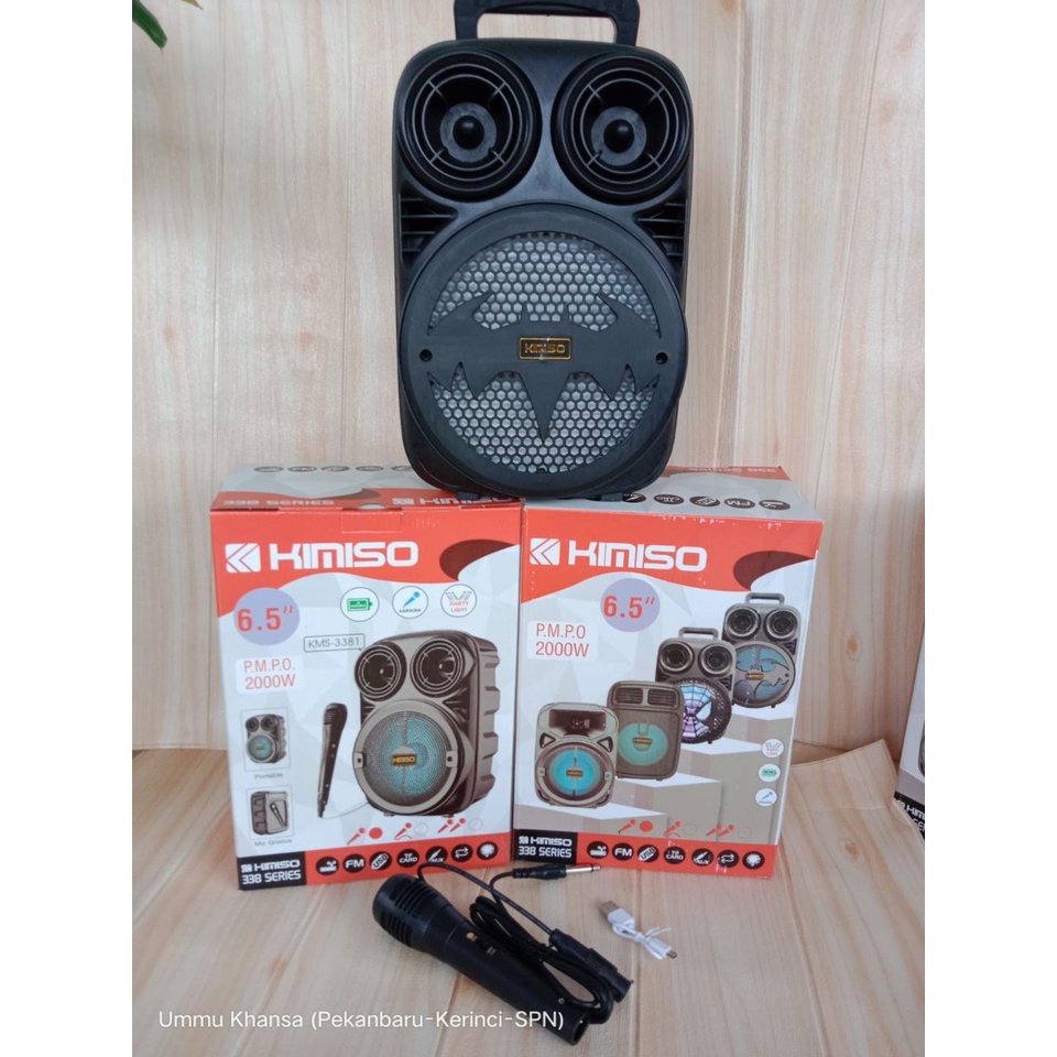 SPEAKER BLUETOOTH PORTABLE KMA-338 FREE MIC KAROKE / SPEAKER KAROKE / SPEAKER KIMISO