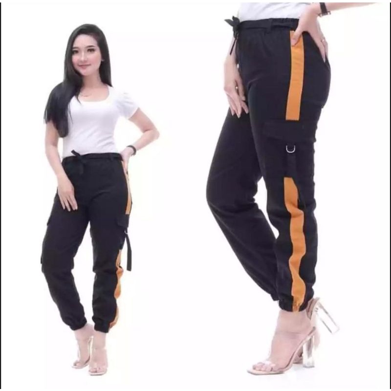 (S M L XL XXL) Celana jogger wanita cargo pants Celana Baggypant