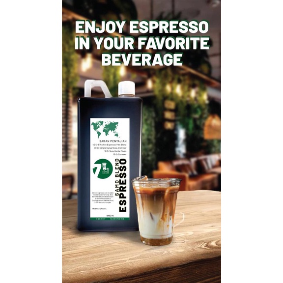 [GRAB/GOJEK] Espresso Cair Kafein / Konsentrat Kopi 1 Liter - Samo Blend
