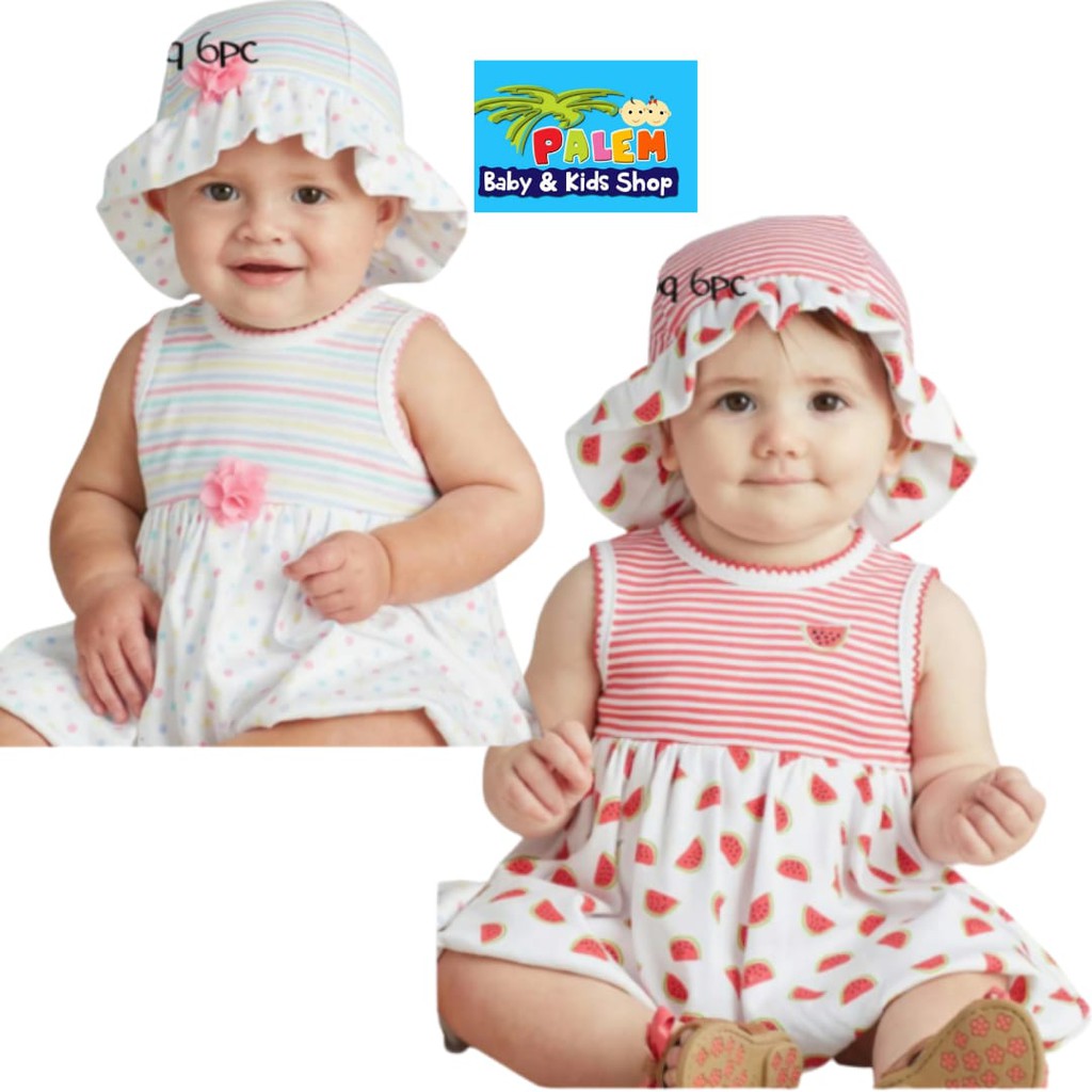 dress+topi carterlove 6-18 bulan/perlengkapan bayi