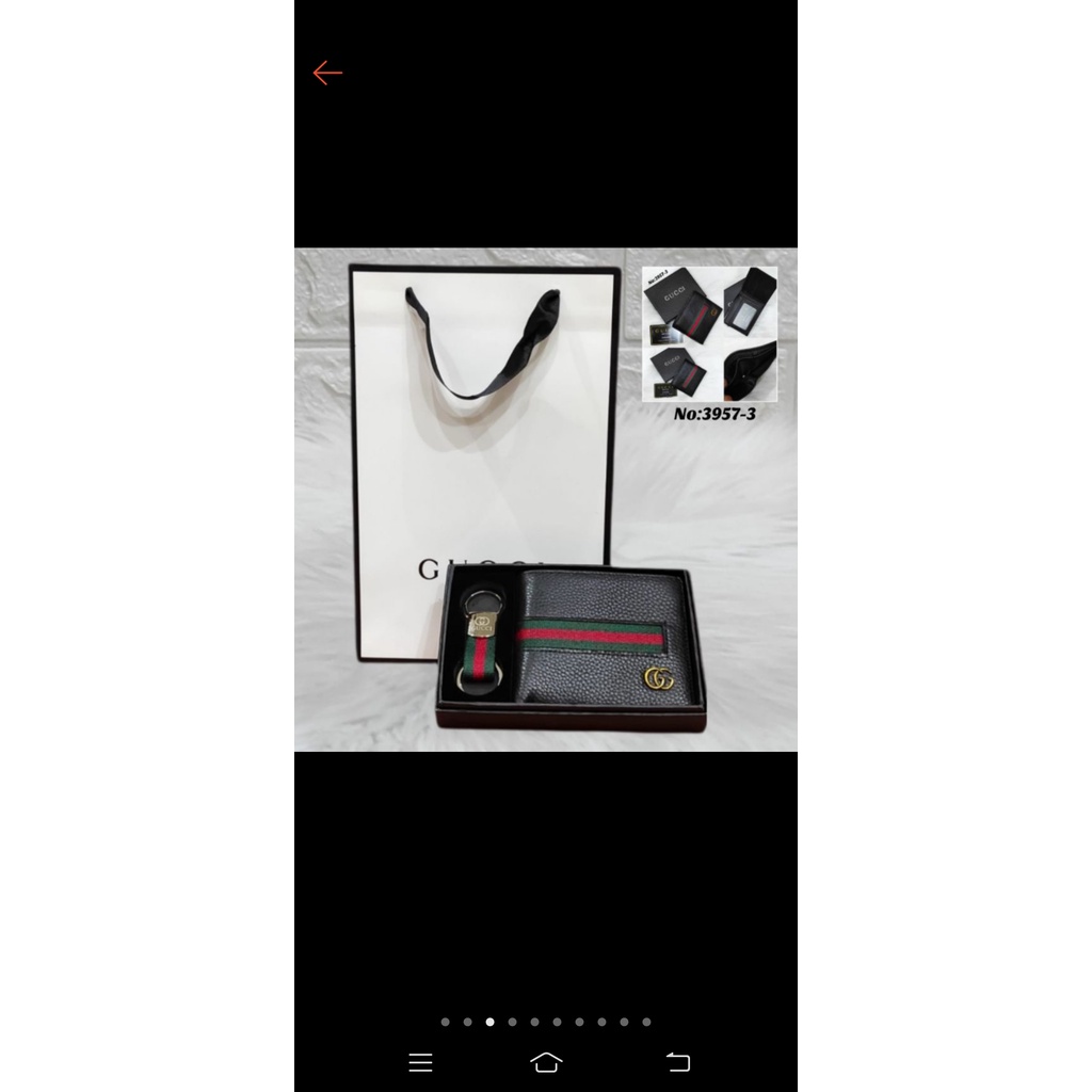 Dompet Lipat Pria Wallet set chain key