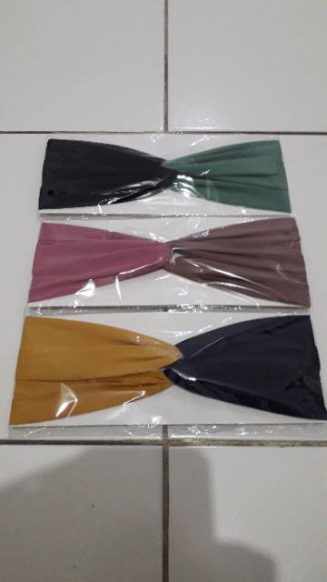 BANDANA KOREA 2 WARNA LENTUR ELASTIS /BANDO RAMBUT