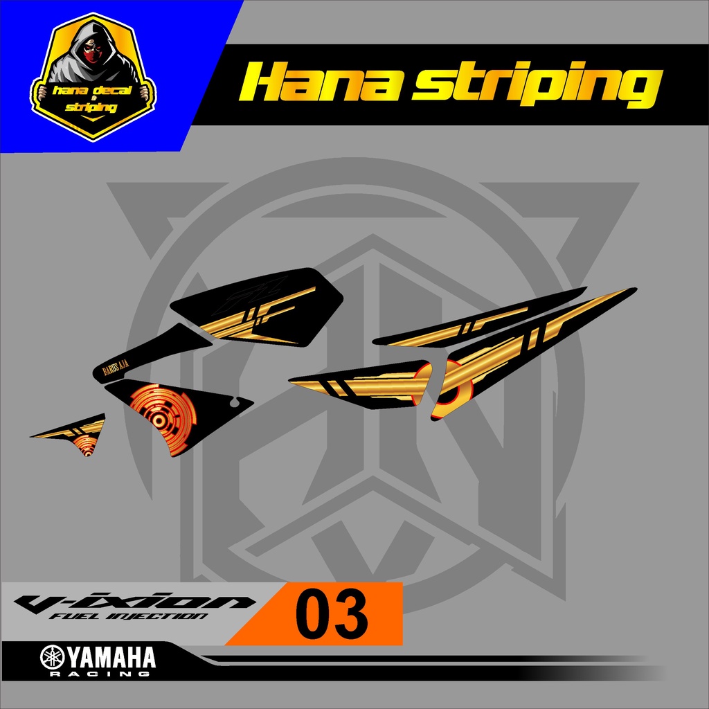 STRIPING VARIASI Vixion lama - Stiker Variasi Vixion lama Lis Motor  HN 03
