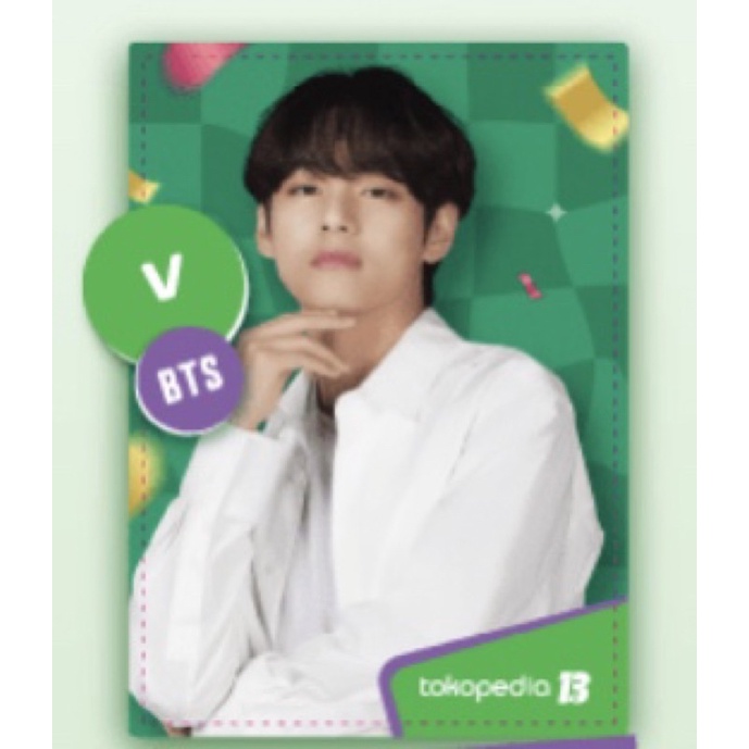 Postcard Holo BTS toko hijau - V Kim Taehyung BTS