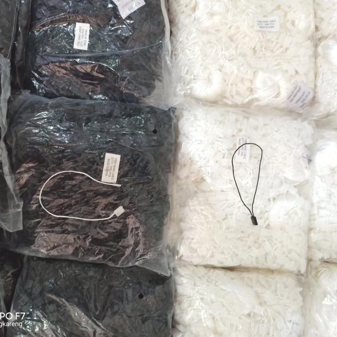 String Pin Benang / Lock Pin Tali / Tali Hang Tag (Hitam & Putih)