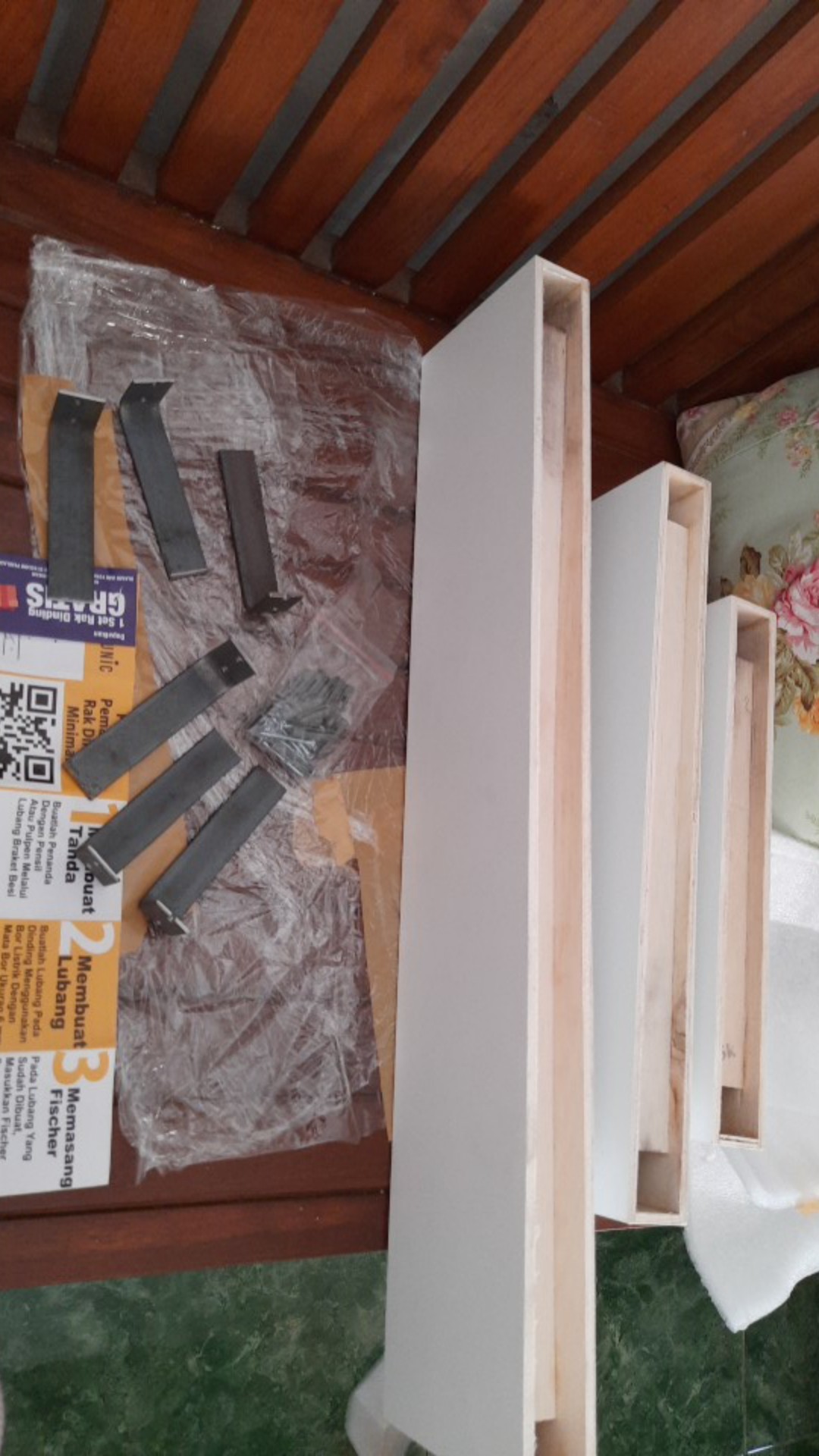 Set Rak Ambalan Dinding Minimalis 3 Pcs Uk. 30,40,60 Cm