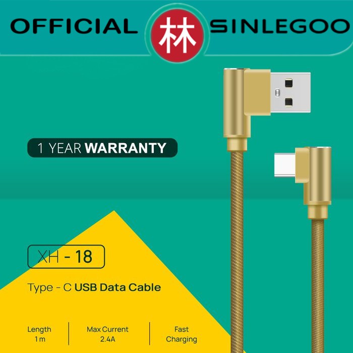 Sinlegoo XH-18 Braided Wire Data Cable Type-C Gaming Fast Charging