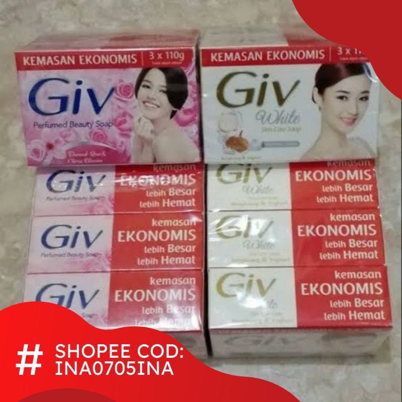 Sabun GIV 72gram x 3pcs / Sabun GIV isi 3pcs