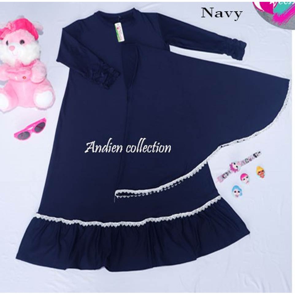 Gamis plus Jilbab Anak Perempuan / Setelan Gamis Anak Cewek Usia 1 2 3 4 5 6 7 Tahun