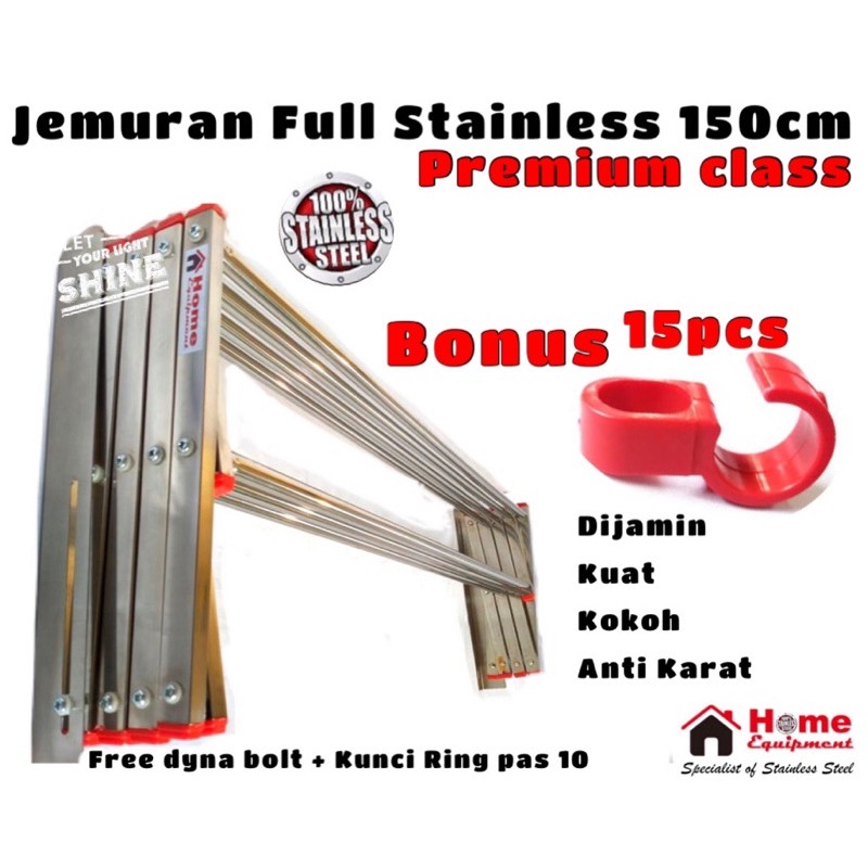 Jemuran Tembok Jemuran Dinding FULL STAINLESS PANJANG Jemuran Tembok Jemuran Dinding FULL STAINLESS PANJANG
