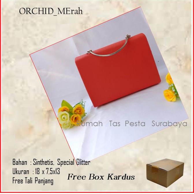 Tas Etnik,Tas Kekinian,Tas Satin,ORCHID_MErah