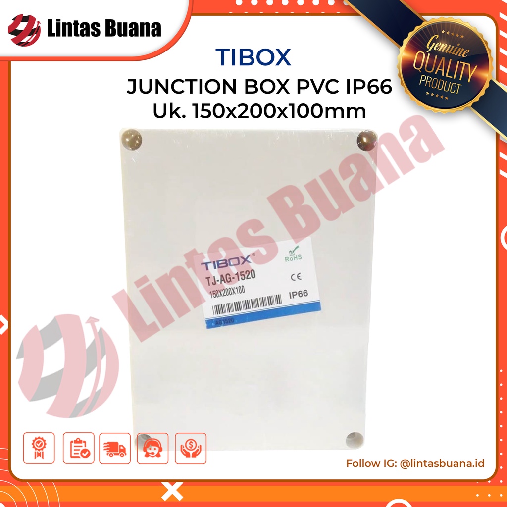 JUNCTION BOX TIBOX PVC IP66 Uk. 150x200x100mm