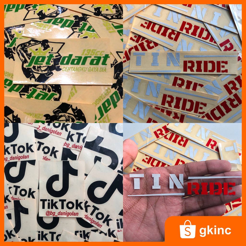 

STICKER CUSTOM CUTTING TIMBUL BEBAS DESIGN SESUAI PERMINTAAN BAHAN BIASA DAN BAHAN HOLOGRAM GK.INC