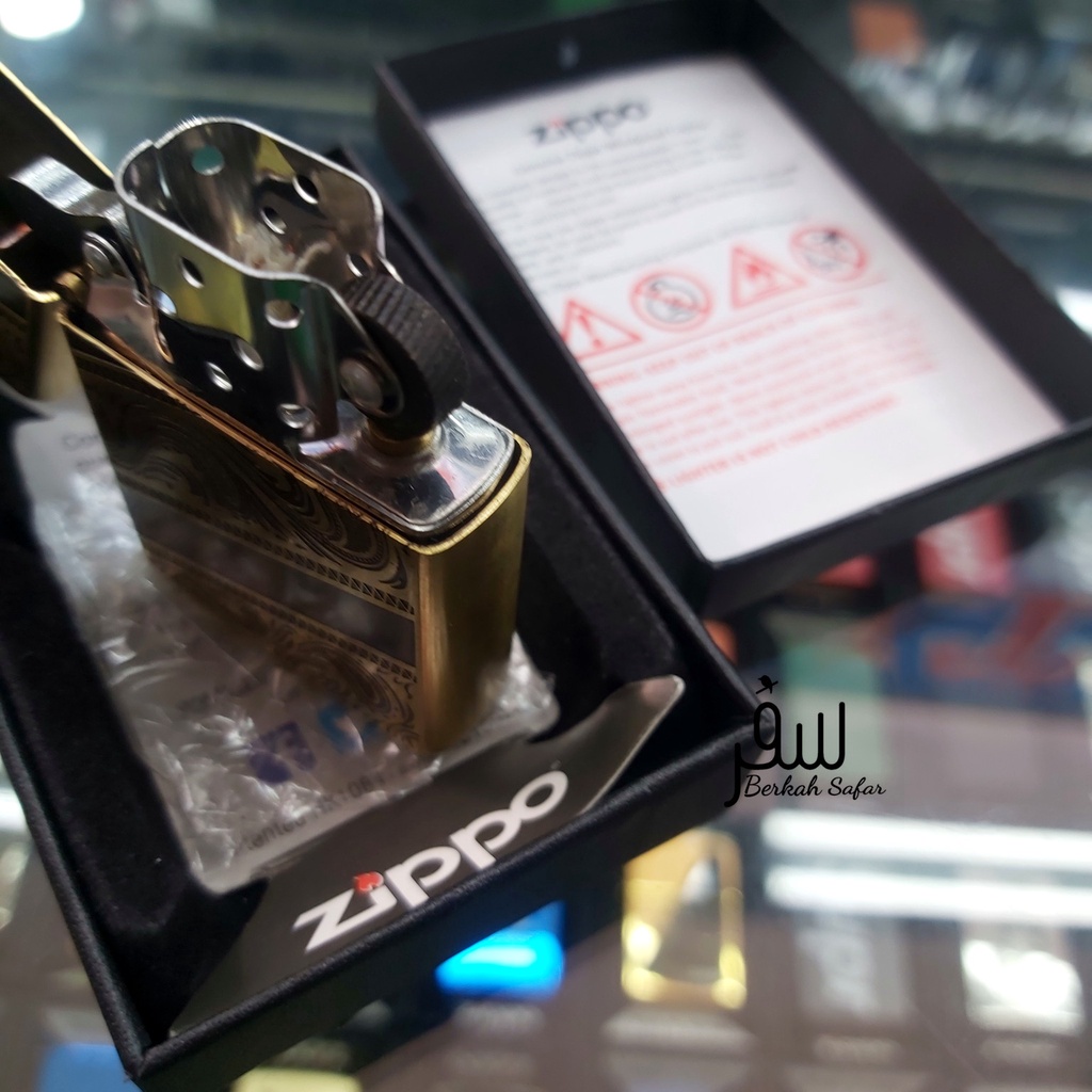 Korek Zippo Gold Full Grafir 2 Sisi High Premium Quality Made In Usa &quot;Limited Edition&quot;