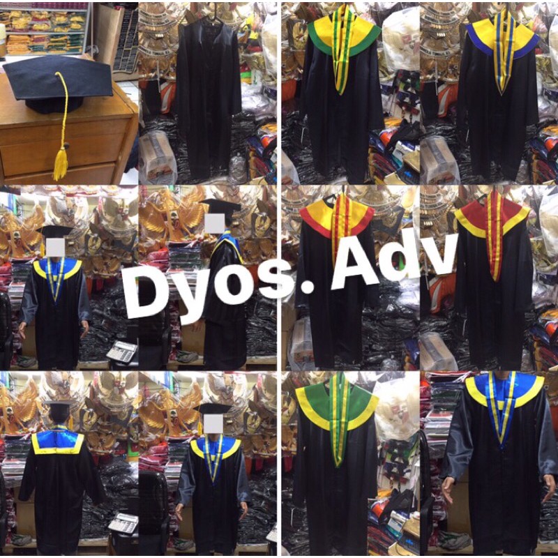 Toga wisuda SMP dan SMA toga wisuda SMP toga wisuda SMA bahan satin stok ready toga wisuda