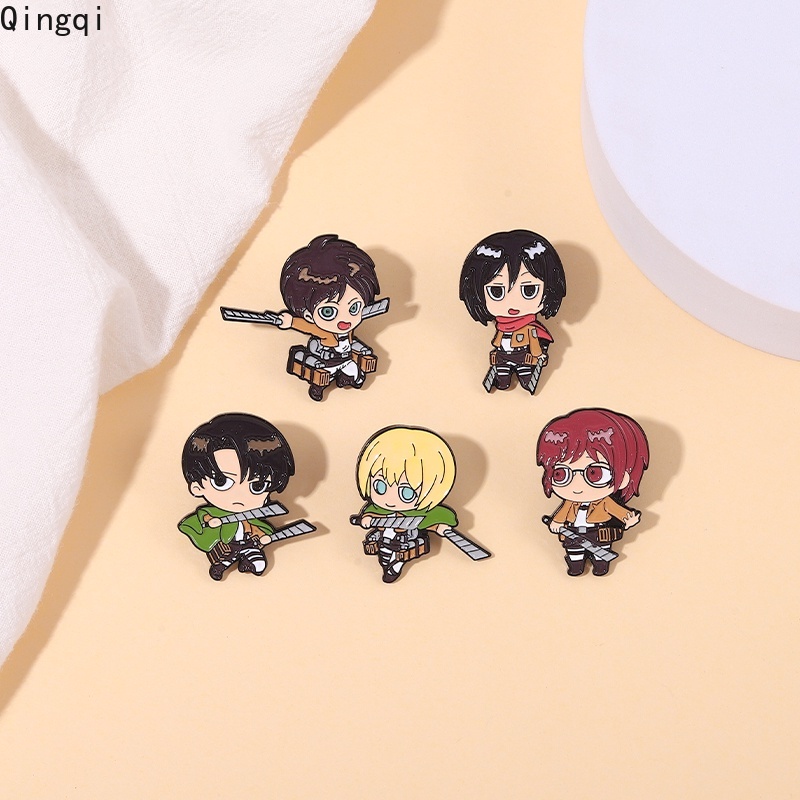 Bros Pin Enamel Desain Anime Attack on Titan Untuk Dekorasi Pakaian