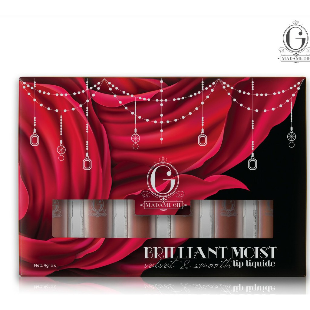 BISA COD Madame Gie Briliant Moist Velvet &amp; Smooth Lip Liquide - Lip Cream