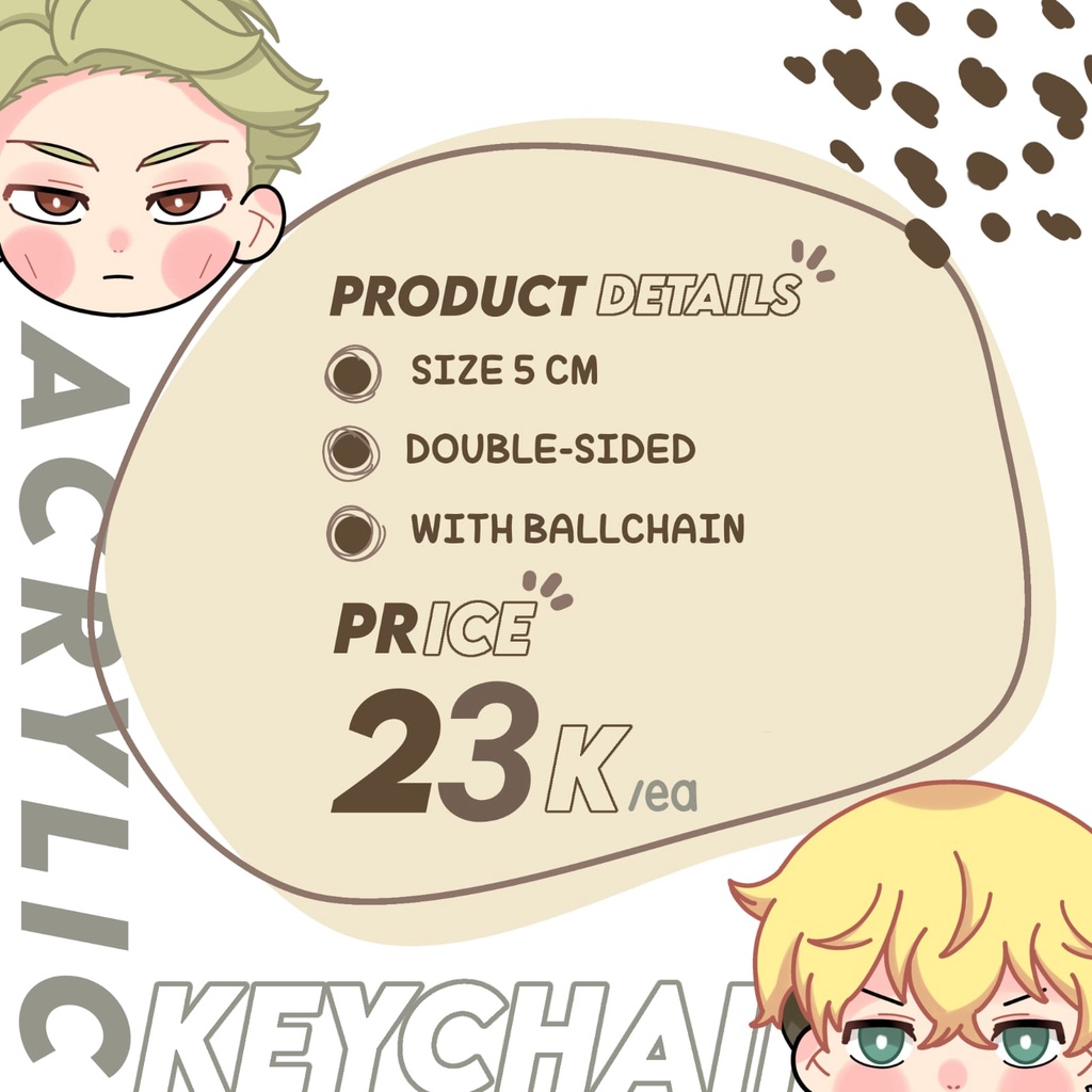 Gantungan Kunci Acrylic Tokyo Revengers Keychain anime